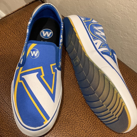 Men’s Classic Golden State Warriors Royal Slip-On Canvas Casual Sneaker Shoes! main image 6